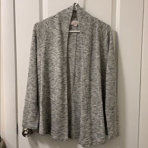 Gray patterned Ann Taylor Loft cardigan